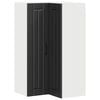 vidaXL Wand-Eckschrank LUCCA Schwarz 57 x 57 x 100 cm Holzwerkstoff