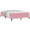 vidaXL Boxspringbett mit Matratze Rosa 160 x 220 cm Stoff