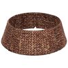 vidaXL Weihnachtsbaumkragen Rund Braun &Oslash; 75 x 25 cm Wasserhyazinthe