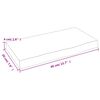 vidaXL Wandregal 40x20x4 cm Massivholz Eiche Unbehandelt