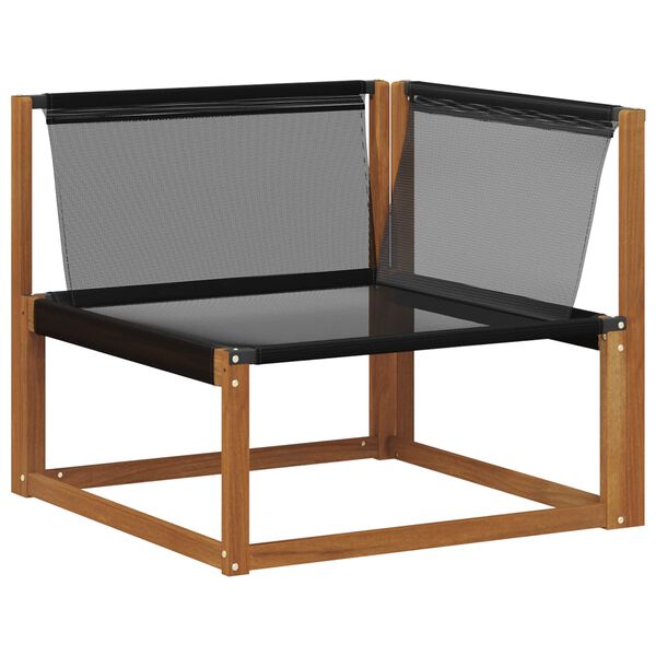 vidaXL Outdoor Mittel- und Ecksofa 2 St&uuml;ck Natur Massivholz Akazie