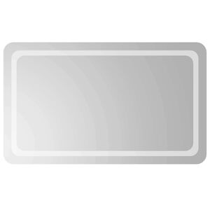 vidaXL LED-Badezimmerspiegel Transparent 100 x 60 cm Geh&auml;rtetes Glas
