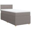vidaXL Boxspringbett mit Matratze Taupe 100x200 cm Stoff