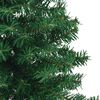 vidaXL Eckiger k&uuml;nstlicher Weihnachtsbaum Gr&uuml;n 210 cm PVC und Metall