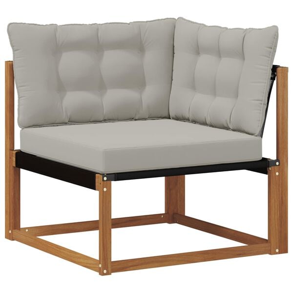 vidaXL Outdoor Ecksofa Massivholz Akazie Natur
