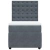 vidaXL Boxspringbett mit Matratze Dunkelgrau 100x200 cm Samt