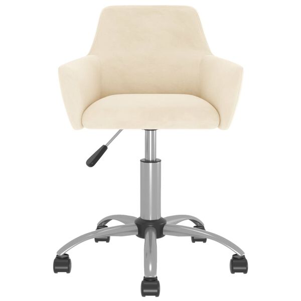 vidaXL Esszimmerst&uuml;hle 2 Stk. Drehbar Creme Samt