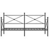 vidaXL Tagesbett ohne Matratze Schwarz 75x190 cm Stahl