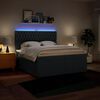 vidaXL Boxspringbett mit Matratze Blau 200x200 cm Stoff