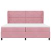vidaXL Boxspringbett mit Matratze Rosa 200 x 200 cm Polyester