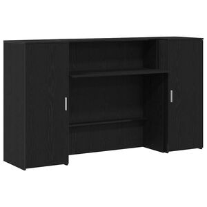 vidaXL Empfangstresen Schwarze Eiche 180 x 50 x 103,5 cm Holzwerkstoff