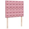 vidaXL Boxspringbett mit Matratze Rosa 120x200 cm Samt