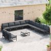 vidaXL Garten-Sofa-Set mit Kissen 12 pcs Anthrazit Stahl