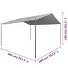 vidaXL Gartenpavillon Stahl 400 x 400 x 260 cm Anthrazit