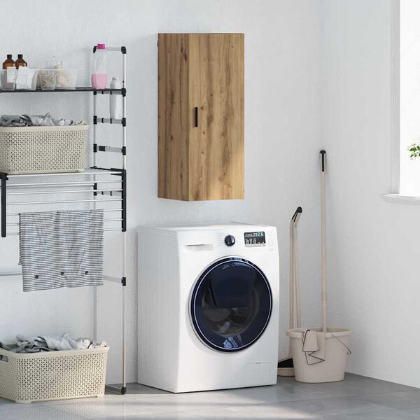 vidaXL Wandschrank Artisan-Eiche 34,5 x 34 x 90 cm Holzwerkstoff