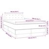 vidaXL Boxspringbett mit Matratze & LED Rosa 120x200 cm Samt