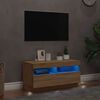 vidaXL TV-Schrank mit LED-Leuchten Sonoma-Eiche 80x35x40 cm