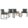 vidaXL Gartenm&ouml;bel Set mit Kissen Stahl