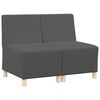vidaXL Modulares Armfreies Sofa 2 Stk. Dunkelgrau Cordstoff
