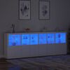 vidaXL Sideboard mit LED-Leuchten Weiß 283x37x100 cm