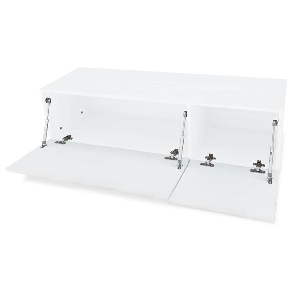 vidaXL TV-Schrank Holzwerkstoff 120x40x34 cm Hochglanz-Weiß