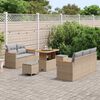 vidaXL Gartensofa-set 8 pcs Beige Poly-Rattan