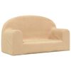 vidaXL Kindersofa 2-Sitzer Creme Weicher Pl&uuml;sch