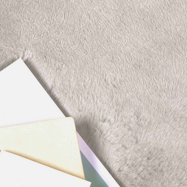 vidaXL Kunstfell Hasen Teppich Olite Beige &Oslash; 80 cm Polyester