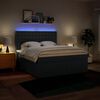 vidaXL Boxspringbett mit Matratze Blau 180x200 cm Stoff