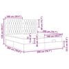 vidaXL Ottoman-Bett mit Matratzen & LEDs Creme 200x200 cm Stoff