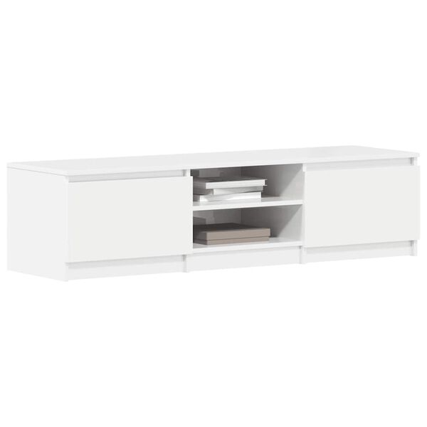 vidaXL TV-Schrank Hochglanz-Weiß 140x40x35,5 cm Holzwerkstoff