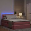 vidaXL Bett mit Stauraum und LED mit Matratze Rosa 120 x 200 cm Samt