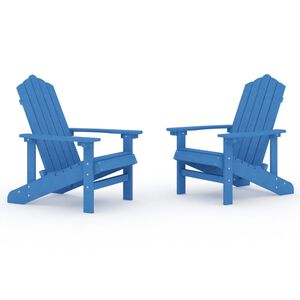 vidaXL Adirondack-Gartenst&uuml;hle 2 Stk. HDPE Aquamarin