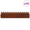vidaXL Rasenkanten 10 Stk. 103 x 0,05 x 22 cm Wetterfeststahl Rostig