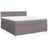 vidaXL Boxspringbett mit Matratze Taupe 180x200 cm Stoff