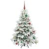 vidaXL K&uuml;nstlicher Weihnachtsbaum mit 150 LEDs Wei&szlig; 150 cm PE und PVC