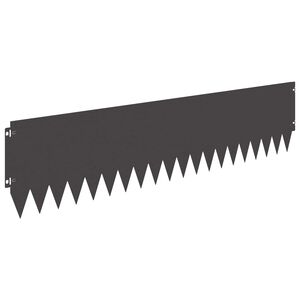 vidaXL Raseneinfassung 20 pcs 103 x 25 cm Stahl Schwarz