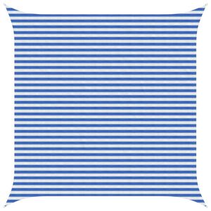 vidaXL Sonnensegel Blau und Wei&szlig; 4 x 4 m HDPE