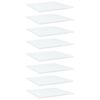 vidaXL B&uuml;cherregal-Bretter 8 Stk. Wei&szlig; 40x40x1,5 cm Holzwerkstoff