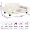 vidaXL Hundebett Creme 70x45x33 cm Samt