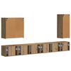 vidaXL TV-Wandregal-Set Wandmontiert 6 pcs Artisan-Eiche