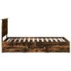 vidaXL Bettrahmen Ger&auml;ucherte Eiche 100 x 200 cm Ingenieurs Holz