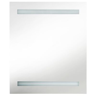 vidaXL LED-Bad-Spiegelschrank Betongrau 50x14x60 cm