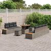 vidaXL Gartensofa-set 10 pcs Grau Poly-Rattan
