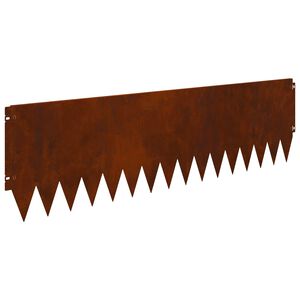 vidaXL Raseneinfassung 10 pcs 103 x 30 cm Stahl Rostig