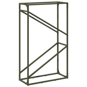 vidaXL Brennholzregal Olivgr&uuml;n 60x25x100 cm Kaltgewalzter Stahl