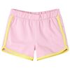 Kindershorts mit Besatz Knallrosa 140