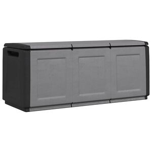 vidaXL Garten Aufbewahrungsbox 138x53x57 cm 330 L Dunkelgrau Schwarz