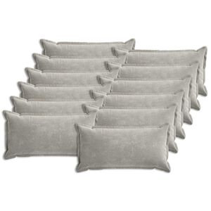 vidaXL Kissenbezug 12 pcs HOUTEN Hellgrau 40 x 80 cm Chenille-Stoff