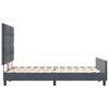 vidaXL Boxspringbett mit Kopfteil Dunkelgrau 140 x 190 cm Samt